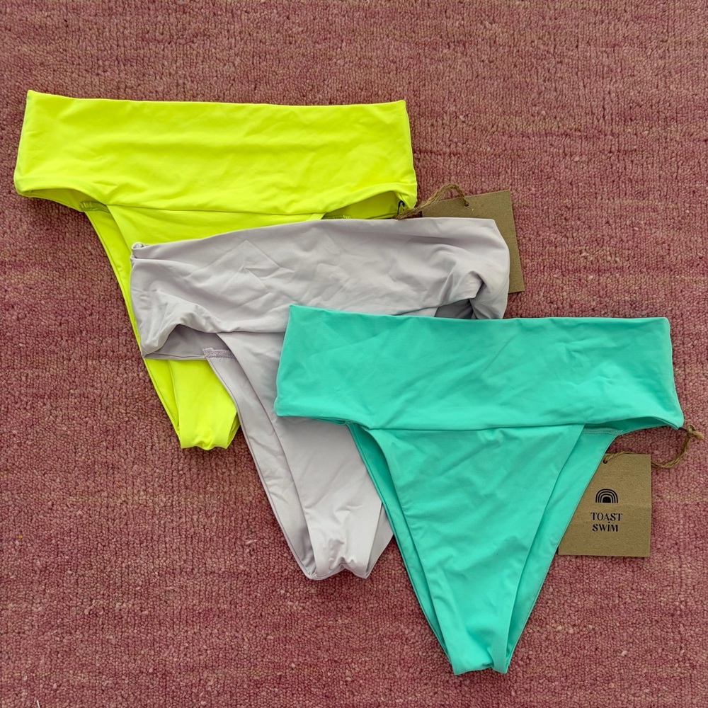 NWT Toast Swim Signature Banded Waist Bikini Bottoms - Picture 2 of 15